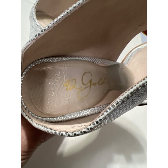 42 Gold Linx Silver Heels Size 9.5 - Picture 11 of 13